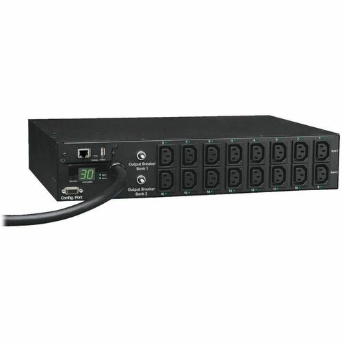 PDU SWITCHED 5.8KW 208-240V 30A 16 C13 L6-30P 12FT CORD 2URM TAA