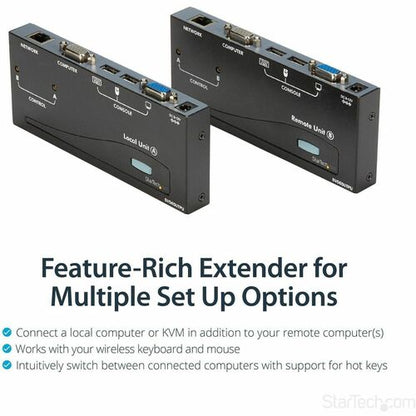 USB VGA KVM CONSOLE EXTENDER OVER CAT5 UTP W/ CABLES