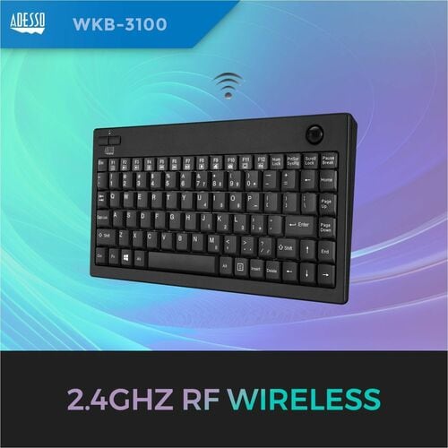 WIRELES MINI TRACKBALL KEYBOARD OPTICAL TRACBALL FOR NAVIGATION