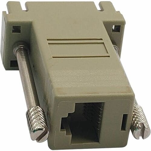 RJ45-F MODULAR SERIAL ADAPTER DB9-F STRAIGHT THROUGH WIRING