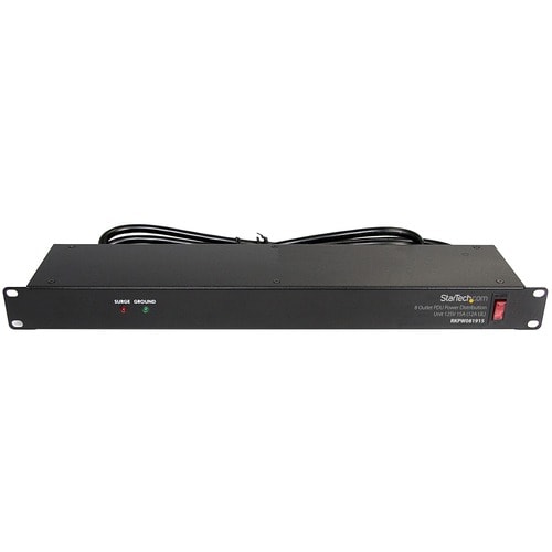 HORIZONTAL RACK MOUNT PDU 8 PORT SERVER RACK POWER STRIP