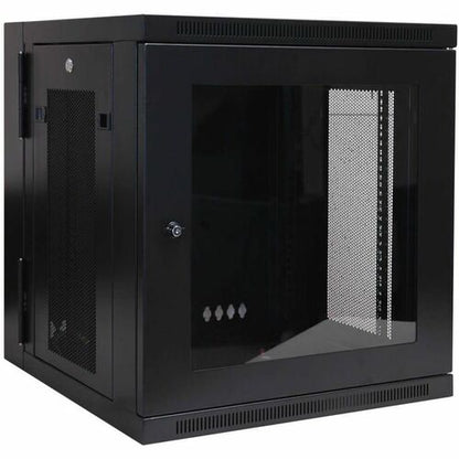 12U WALL MOUNT RACK ENCLOSURE CABINET HINGED GLASS ACRYLIC DOOR
