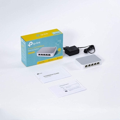 MINI DESKTOP SWTICH 5PORT 5/10/100M  PLASTIC CASE