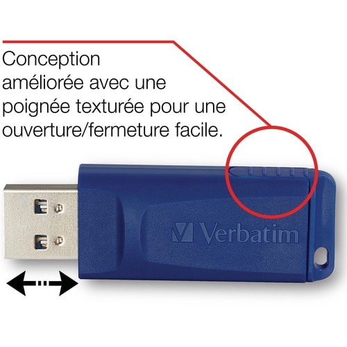 4GB FLASH DRIVE USB 2.0 RETRACTABLE BLUE 97087