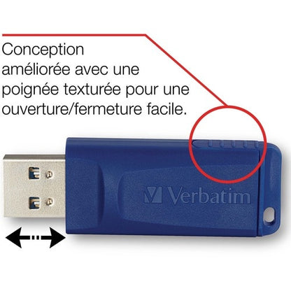 4GB FLASH DRIVE USB 2.0 RETRACTABLE BLUE 97087