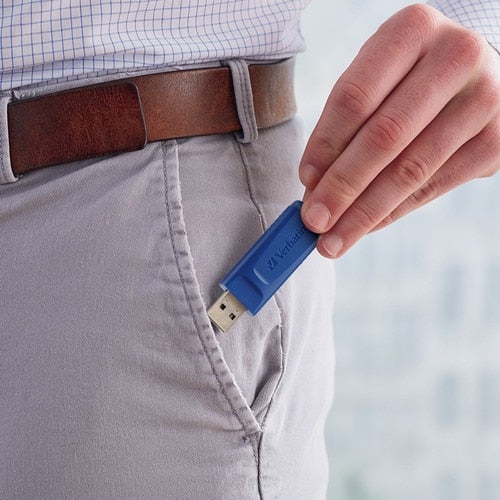 4GB FLASH DRIVE USB 2.0 RETRACTABLE BLUE 97087