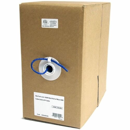 1000FT BLUE CAT5E CABLE BULK SOLID ETHERNET CABLE SPOOL RJ45
