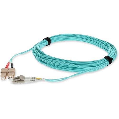 3M 10GB LOMM FIBER OPTIC PATCH CABLE OM3 DUPLEX SC/LC 50/125 AQUA