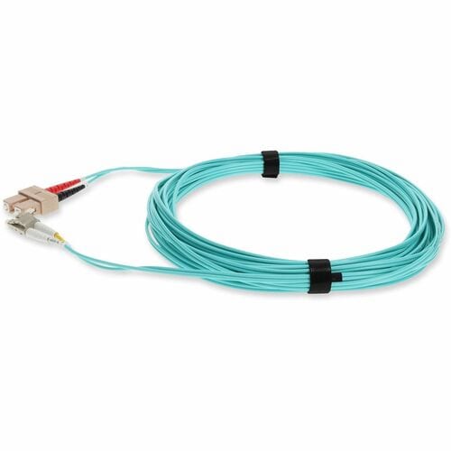 3M 10GB LOMM FIBER OPTIC PATCH CABLE OM3 DUPLEX SC/LC 50/125 AQUA