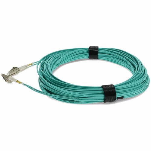 15M 10G LOMM FIBER OPTIC PATCH CABLE OM3 DUPLEX LC/LC 50/125 AQUA