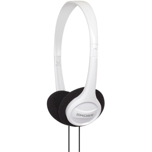 ON-EAR STEREOPHONE ADJUSTABLE HEADBAND 4FT CORD 3.5MM WHITE