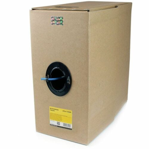 1000FT BLUE CAT6 CABLE BULK SOLID WIRE ETHERNET CABLE SPOOL