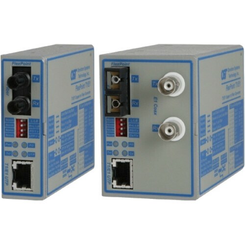 T1/E1 RJ45/RJ48 FLEXPOINT TO MM/ST/1310NM 5KM W INTL AC PS