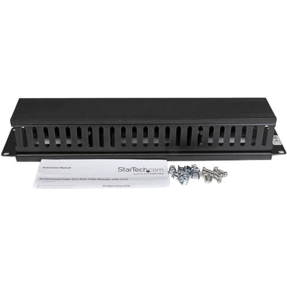 SERVER RACK CABLE MANAGEMENT 2U HORIZONTAL SLOTTED FINGER DUCT