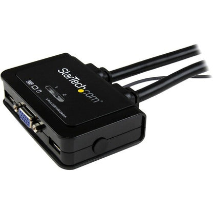 2 PORT VGA KVM SWITCH CABLE KVM USB POWERED REMOTE SWITCH