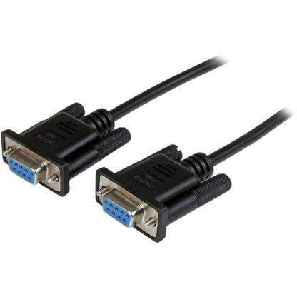 2M FEMALE TO FEMALE RS232 SERIAL NULL MODEM CABLE BLACK