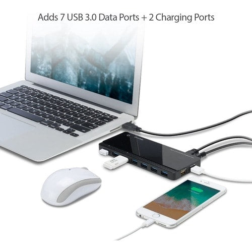 UNKETA 7PORT USB 3.0 HUB 2 POWER 12V/4A POWER ADAPTER INCLUDED