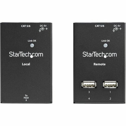 4 PORT USB 2.0 EXTENDER HUB USB-A OVER CAT5/6 ETHERNET RJ45