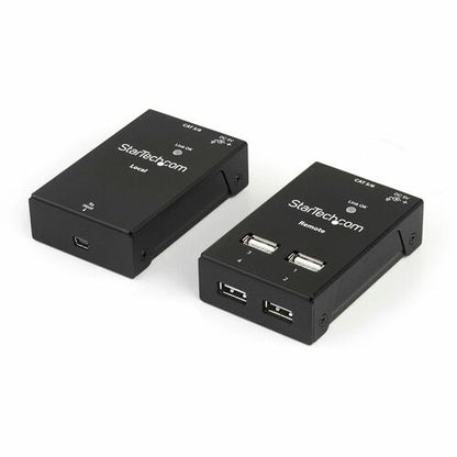 4 PORT USB 2.0 EXTENDER HUB USB-A OVER CAT5/6 ETHERNET RJ45