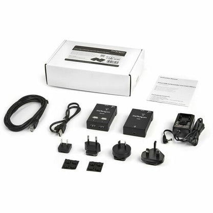 4 PORT USB 2.0 EXTENDER HUB USB-A OVER CAT5/6 ETHERNET RJ45