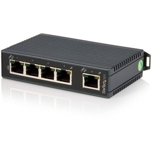 5 PORT ETHERNET SWITCH DIN RAIL MOUNTABLE UNMANAGED NETWORK SWITCH