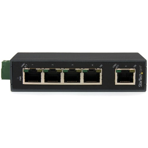 5 PORT ETHERNET SWITCH DIN RAIL MOUNTABLE UNMANAGED NETWORK SWITCH