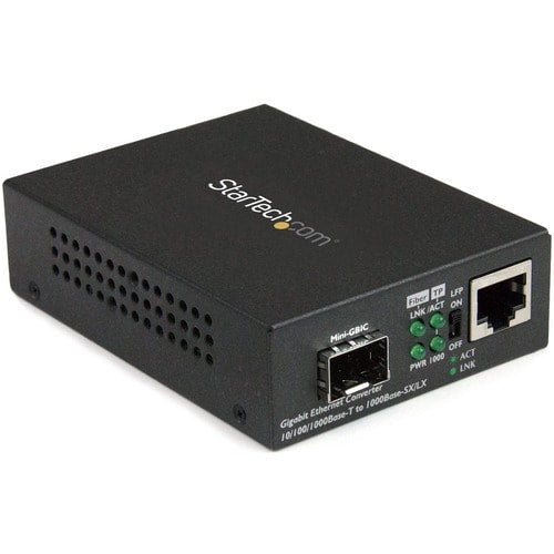 GIGABIT ETHERNET FIBER MEDIA CONVERTER RJ45 COPPER TO FIBER SFP