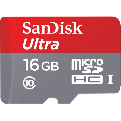 16GB SANDISK ULTRA MICROSDHC CLASS 10 100MB/S UHS-I CARD