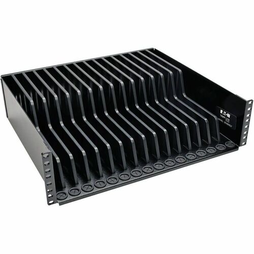 3U RACK MOUNT STORAGE SHELF TABLET IPAD LAPTOP CHROMEBOOK BLACK