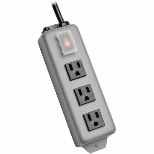 WABER INDUSTRIAL POWER STRIP METAL 5-15R 3 OUTLET 5-15P 9FT