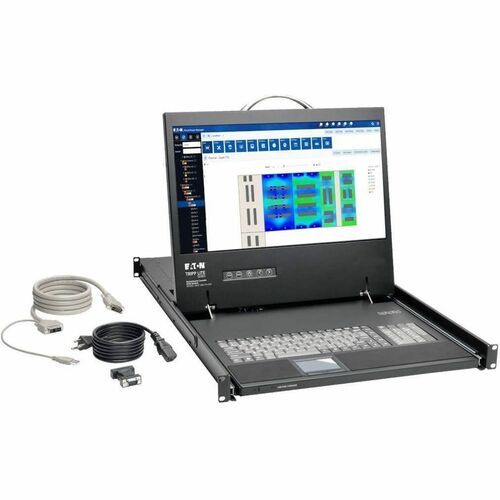 RACK CONSOLE DVI VGA 19IN LCD 1URM FOR KVM SWITCH 1080P TAA