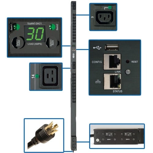 PDU SWITCHED 208V / 240V 30A 4 C19 20 C13 LX PLATFORM 0URM TAA