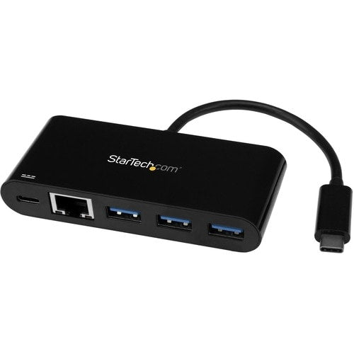 USB C GIGABIT ETHERNET ADAPTER 3-PORT USB HUB WITH POWER DELIVERY