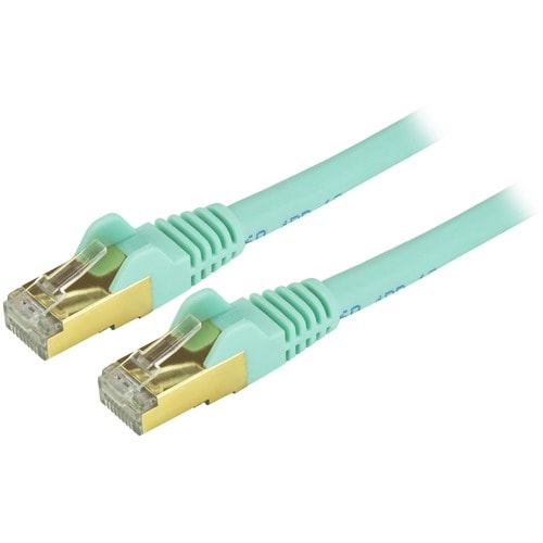 20FT AQUA CAT6A ETHERNET CABLE SNAGLESS RJ45 UTP PATCH CABLE CORD