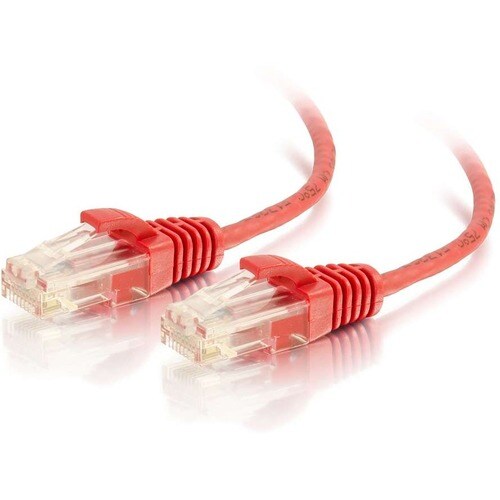 1FT CAT6 RED CABLE UTP SLIM 28AWG