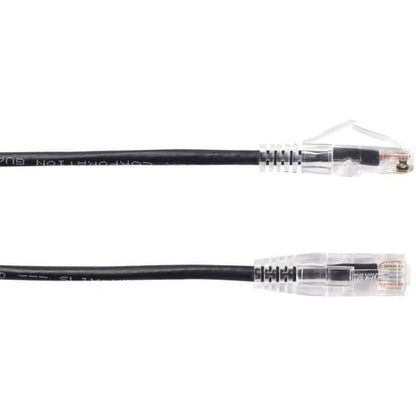 3FT BLACK CAT6 SLIM 28AWG PATCH CABLE 250MHZ UTP CM SNAGLESS
