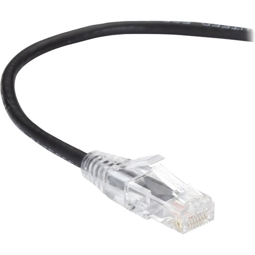 3FT BLACK CAT6 SLIM 28AWG PATCH CABLE 250MHZ UTP CM SNAGLESS