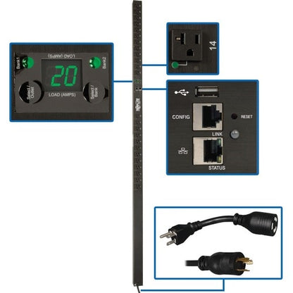 PDU SWITCHED 120V 20A 0URM 24 5-15/20R L5-20P LX INTERFACE TAA