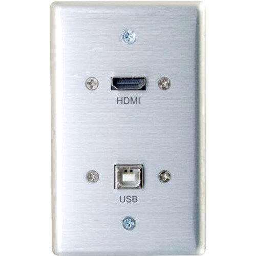 SINGLE GANG USB AND HDMI WALL PLATE AL