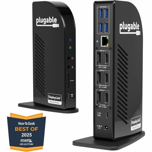 PLUGABLE UD-ULTC4K USB-C 4K TRIPLE DISPLAY DOCK W/ PD