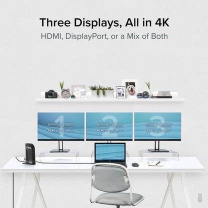 PLUGABLE UD-ULTC4K USB-C 4K TRIPLE DISPLAY DOCK W/ PD