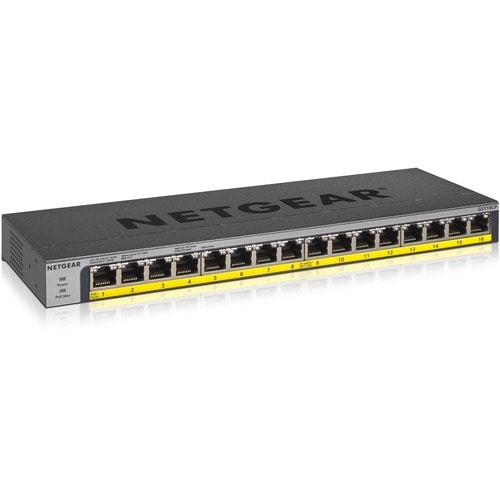 16PORT POE/POE+ GIGABIT ENET UNMANAGED SWITCH 76WATT POWER