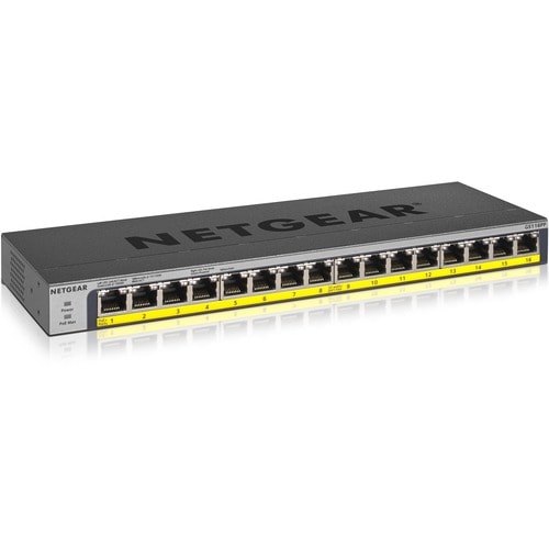 16PORT POE/POE+ GIGABIT ENET UNMANAGED SWITCH 183WATT POWER