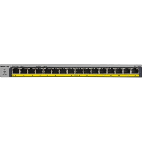 16PORT POE/POE+ GIGABIT ENET UNMANAGED SWITCH 183WATT POWER