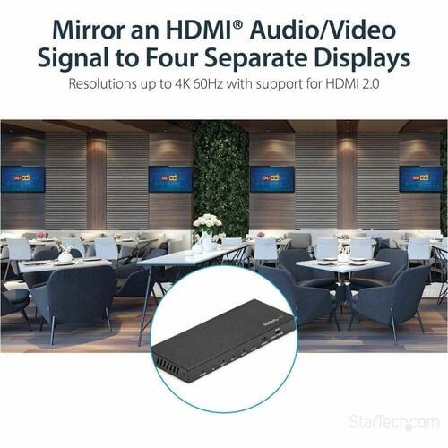 4 PORT 4K HDMI SPLITTER EDID HDCP UHD SIGNAL VIDEO SPLITTER