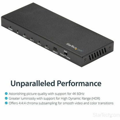 4 PORT 4K HDMI SPLITTER EDID HDCP UHD SIGNAL VIDEO SPLITTER