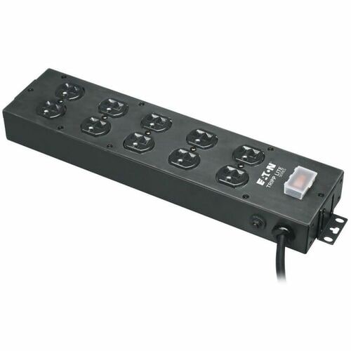 10 OUTLET INDUSTRIAL POWERSTRIP WABER METAL PLUG SPACING 15FT CORD