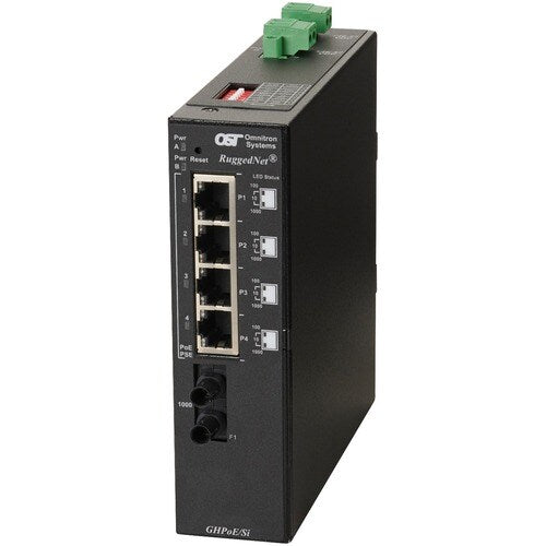 RUGGEDNET GHPOE/SI 60W ST SM 4X 10/100/1000T - 2X 1000X 12KM DC