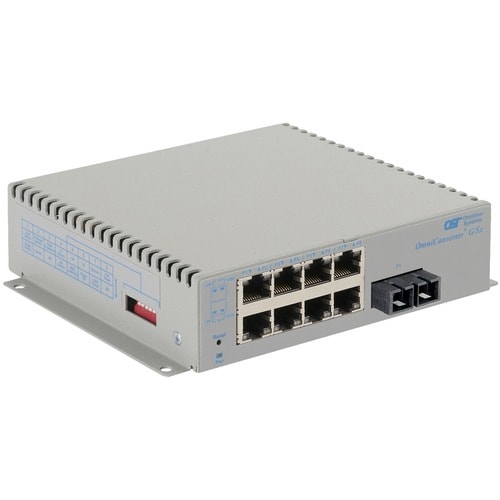 OMNICONVERTER G/SX SC SM 34KM 8X 10/100/1000T TO 1000X DC EXT TMP