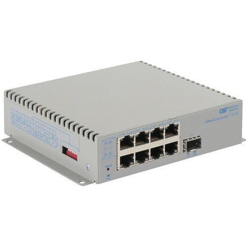 OMNICONVERTER G/SX SFP SWITCH 8X 10/100/1000T 1000X SFP DC EXT